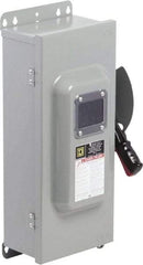 Square D - 100 Amp, 600 VAC/VDC, 3 Pole Nonfused Safety Switch - NEMA 12 & 3R, 40 hp at 600 VAC, 50 hp at 600 VDC (Single Phase), 100 hp at 600 VAC, 50 hp at 600 VDC (Triple Phase) - Eagle Tool & Supply