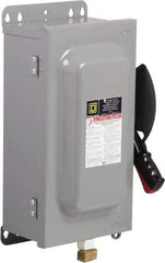 Square D - 60 Amp, 600 VAC/VDC, 3 Pole Nonfused Safety Switch - NEMA 12 & 3R, 30 hp at 600 VAC (Single Phase), 60 hp at 600 VAC, 30 hp at 600 VDC (Triple Phase) - Eagle Tool & Supply