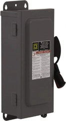 Square D - 30 Amp, 600 VAC/VDC, 3 Pole Fused Safety Switch - NEMA 12 & 3R, 7.5 hp at 480 VAC, 5 hp at 250 VDC (Single Phase), 20 hp at 600 VAC, 10 hp at 600 VDC (Triple Phase), 3PST Contact Form - Eagle Tool & Supply