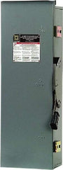 Square D - 100 Amp, 240 VAC, 250 VDC, 2 Pole Nonfused Safety Switch - NEMA 3R, 15 hp at 240 VAC, 20 hp at 250 VDC (Single Phase), DPDT Contact Form - Eagle Tool & Supply