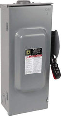 Square D - 100 Amp, 240 VAC, 250 VDC, 3 Pole Fused Safety Switch - NEMA 3R, 15 hp at 240 VAC, 20 hp at 250 VDC (Single Phase), 30 hp at 240 Vac, 20 hp at 250 VDC (Triple Phase), 3PST Contact Form - Eagle Tool & Supply