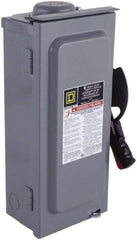 Square D - 100 Amp, 600 VAC/VDC, 3 Pole Nonfused Safety Switch - NEMA 3R, 40 hp at 600 VAC, 50 hp at 600 VDC (Single Phase), 100 hp at 600 VAC, 50 hp at 600 VDC (Triple Phase), 3PST Contact Form - Eagle Tool & Supply