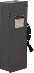 Square D - 100 Amp, 240 VAC, 250 VDC, 3 Pole Nonfused Safety Switch - NEMA 1, 15 hp at 240 VAC, 20 hp at 250 VDC (Single Phase), 30 hp at 240 VAC, 20 hp at 250 VDC (Triple Phase), 3PDT Contact Form - Eagle Tool & Supply