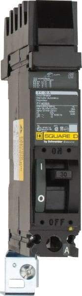 Square D - 30 Amp, 125 VDC, 277 VAC, 1 Pole, Molded Case Circuit Breaker - Thermal Magnetic Trip, 12-4 (Aluminum), 14-4 (Copper) AWG - Eagle Tool & Supply