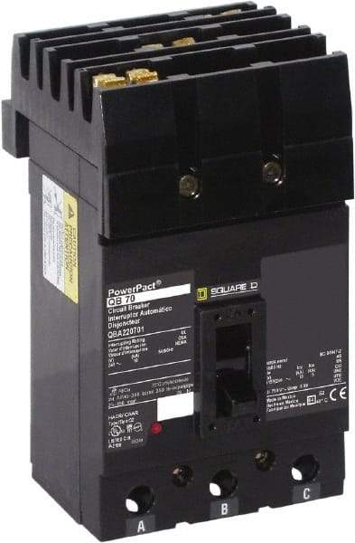 Square D - 200 Amp, 240 VAC, 2 Pole, Plug In Molded Case Circuit Breaker - Thermal Magnetic Trip, 10 kA at 240 VAC Breaking Capacity, 4 AWG - Eagle Tool & Supply