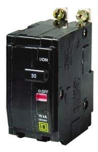 Square D - 10 Amp, 240 VAC, 2 Pole, Bolt On Miniature Circuit Breaker - 14-8 AWG - Eagle Tool & Supply