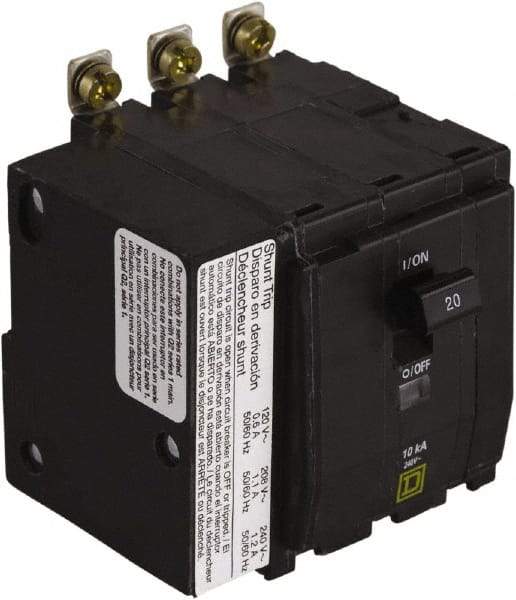 Square D - 60 Amp, 240 VAC, 3 Pole, Bolt On Miniature Circuit Breaker - 8-2 AWG - Eagle Tool & Supply