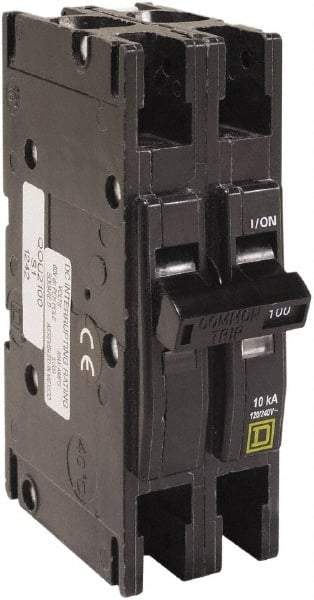 Square D - 100 Amp, 240 VAC, 2 Pole, Panel Mount Miniature Circuit Breaker - 12-2/0 AWG - Eagle Tool & Supply