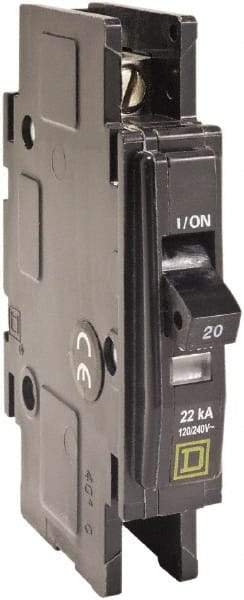Square D - 40 Amp, 240 VAC, 1 Pole, Panel Mount Miniature Circuit Breaker - 14-2 AWG - Eagle Tool & Supply