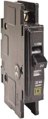Square D - 15 Amp, 240 VAC, 1 Pole, Panel Mount Miniature Circuit Breaker - 14-2 AWG - Eagle Tool & Supply
