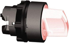 Schneider Electric - 22mm Mount Hole, 2 Position, Handle Operated, Selector Switch Only - Red, Maintained (MA), Illuminated, Shock, Vibration and Water Resistant - Eagle Tool & Supply