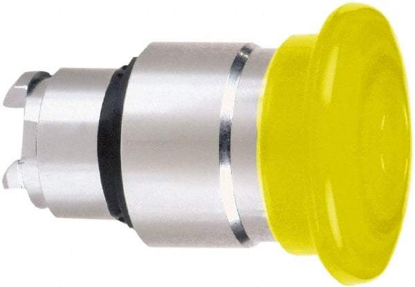 Schneider Electric - 22mm Mount Hole, Extended Mushroom Head, Pushbutton Switch Only - Round, Orange Pushbutton, Nonilluminated, Maintained (MA) - Eagle Tool & Supply