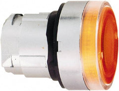 Schneider Electric - 22mm Mount Hole, Flush, Pushbutton Switch Only - Round, Orange Pushbutton, Illuminated, Momentary (MO) - Eagle Tool & Supply