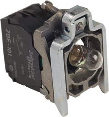 Schneider Electric - Pushbutton Switch Mounting Collar with Contact Block & Light Module - BA 9s Lamp - Eagle Tool & Supply