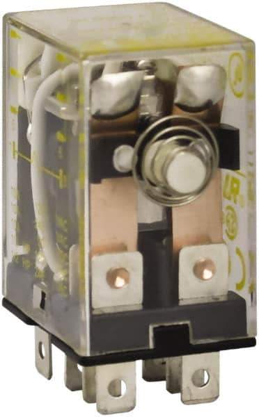 Square D - 1/2 hp at 240 Volt & 1/3 hp at 120 Volt, Electromechanical Plug-in General Purpose Relay - 10 Amp at 240 VAC, DPDT, 24 VAC at 50/60 Hz - Eagle Tool & Supply