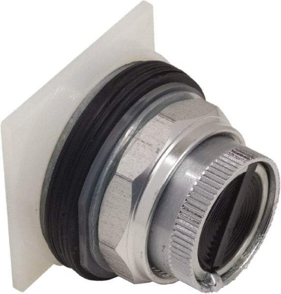 Schneider Electric - 30mm Mount Hole, Pushbutton Switch Only - Round, Black Pushbutton, Nonilluminated, Maintained (MA), Momentary (MO) - Eagle Tool & Supply