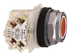 Schneider Electric - 30mm Mount Hole, Flush, Pushbutton Switch with Contact Block - Octagon, Red Pushbutton, Momentary (MO) - Eagle Tool & Supply