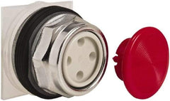 Schneider Electric - 30mm Mount Hole, Extended Straight, Pushbutton Switch Only - Round, Red Pushbutton, Momentary (MO), Weatherproof, Dust and Oil Resistant - Eagle Tool & Supply