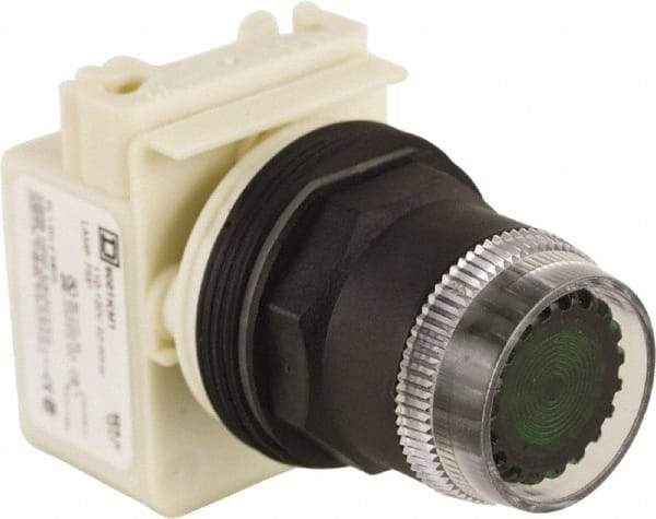 Schneider Electric - 30mm Mount Hole, Extended Straight, Pushbutton Switch Only - Green Pushbutton, Momentary (MO) - Eagle Tool & Supply