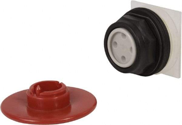 Schneider Electric - 30mm Mount Hole, Extended Straight, Pushbutton Switch Only - Red Pushbutton, Momentary (MO) - Eagle Tool & Supply