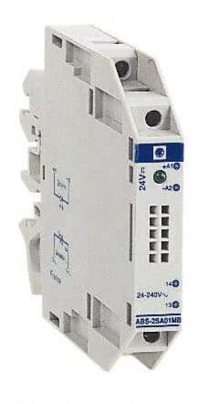 Schneider Electric - 13.6 Milliamp, NC Configuration, Interface Relay Module - DIN Rail Mount, 23 to 131°F, 24 VDC - Eagle Tool & Supply