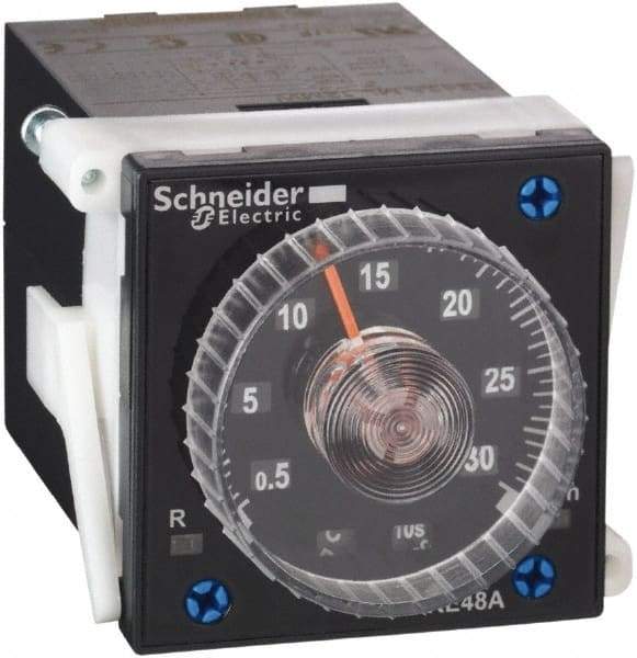 Schneider Electric - 300 hr Delay, Time Delay Relay - 5 Contact Amp, 24 to 240 VAC/VDC at 50/60 Hz - Eagle Tool & Supply