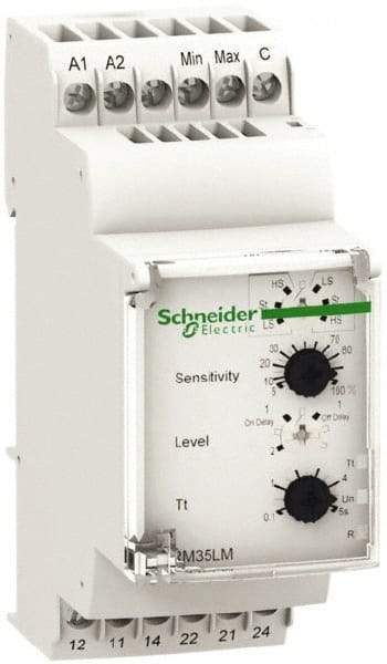 Schneider Electric - 2NO/2NC, 24-240 VAC/DC Control Relay - DIN Rail Mount - Eagle Tool & Supply