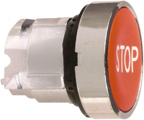 Schneider Electric - 22mm Mount Hole, Flush, Pushbutton Switch Only - Round, Red Pushbutton, Nonilluminated, Momentary (MO) - Eagle Tool & Supply