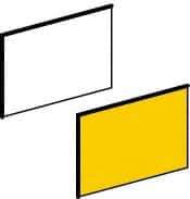 Schneider Electric - Rectangular, Legend Plate Insert - Blank - White and Yellow Background, 18mm Wide x 27mm High - Eagle Tool & Supply