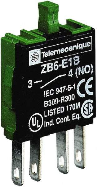 Schneider Electric - Multiple Amp Levels, Electrical Switch Contact Block - Quick Connect Terminal - Eagle Tool & Supply