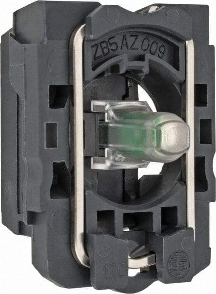 Schneider Electric - 12 V Green Lens LED Indicating Light - Screw Clamp Connector, Vibration Resistant - Eagle Tool & Supply