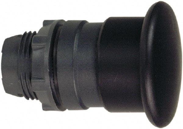 Schneider Electric - 22mm Mount Hole, Extended Mushroom Head, Pushbutton Switch Only - Round, Black Pushbutton, Nonilluminated, Momentary (MO) - Eagle Tool & Supply