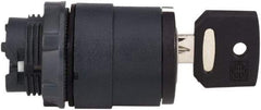 Schneider Electric - 22mm Mount Hole, 3 Position, Key Operated, Selector Switch Only - Black, Maintained (MA), Shock, Vibration and Water Resistant - Eagle Tool & Supply