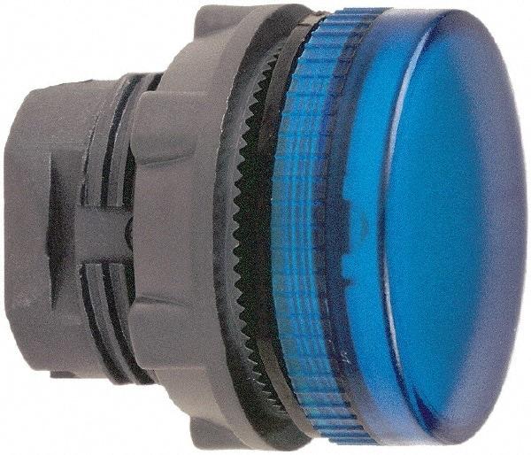 Schneider Electric - Round Pilot and Indicator Light Lens - Blue - Eagle Tool & Supply