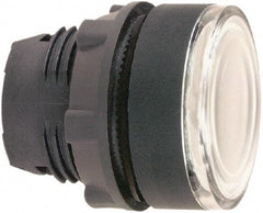 Schneider Electric - 22mm Mount Hole, Flush, Pushbutton Switch Only - Round, White Pushbutton, Illuminated, Momentary (MO) - Eagle Tool & Supply