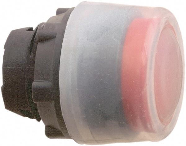 Schneider Electric - 22mm Mount Hole, Flush, Pushbutton Switch Only - Round, Red Pushbutton, Nonilluminated, Momentary (MO), Shock and Vibration Resistant - Eagle Tool & Supply