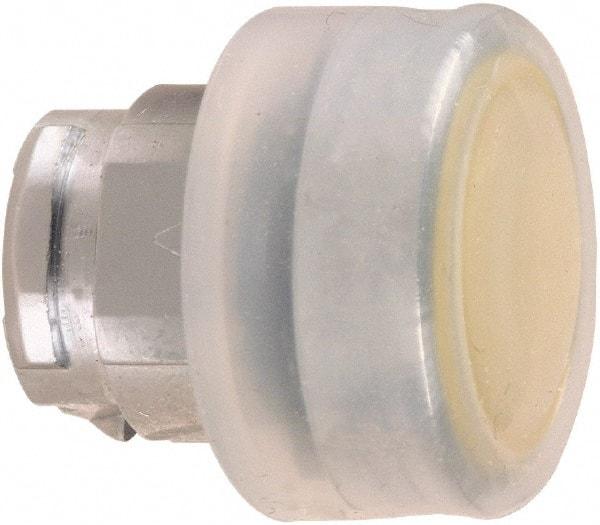 Schneider Electric - 22mm Mount Hole, Extended Straight, Pushbutton Switch Only - Round, Yellow Pushbutton, Nonilluminated, Momentary (MO) - Eagle Tool & Supply