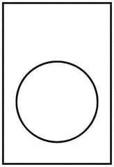 Schneider Electric - Rectangular, PVC Legend Plate - Blank - Yellow and White Background, 22mm Hole Diameter, 30mm Wide x 40mm High - Eagle Tool & Supply