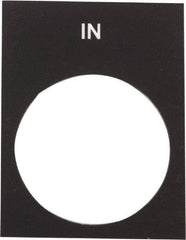 Schneider Electric - Rectangular, PVC Legend Plate - In - Black Background, White Letters, 22mm Hole Diameter, 30mm Wide x 40mm High - Eagle Tool & Supply