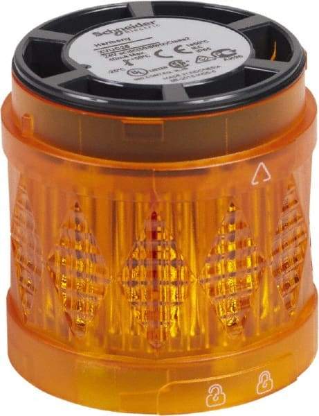 Schneider Electric - LED Lamp, Orange, Steady, Stackable Tower Light Module - 24 VAC/VDC, 40 Milliamp, IP65 Ingress Rating, Base Mount - Eagle Tool & Supply