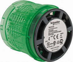 Schneider Electric - LED Lamp, Green, Steady, Stackable Tower Light Module - 24 VAC/VDC, 40 Milliamp, IP65 Ingress Rating, Base Mount - Eagle Tool & Supply