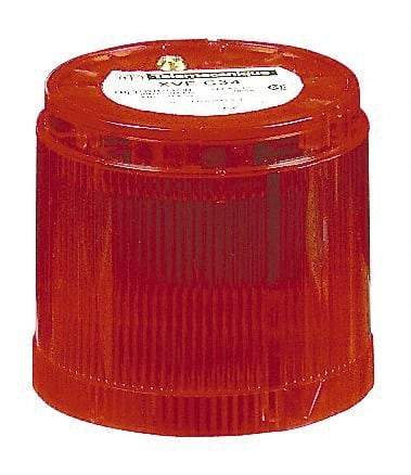 Schneider Electric - 120 VAC, Flash Discharge Tube, Red, Strobe Light - 70mm Diameter, IP40, IP42 Ingress Rating, Base Mount - Eagle Tool & Supply