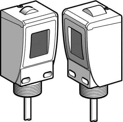 Telemecanique Sensors - Cable Connector, 60m Nominal Distance, Shock and Vibration Resistant, Through Beam Photoelectric Sensor - 24 to 240 VAC, 24 to 240 VDC, 20 Hz, Plastic, 44mm Long x 45mm Wide x 99mm High - Eagle Tool & Supply