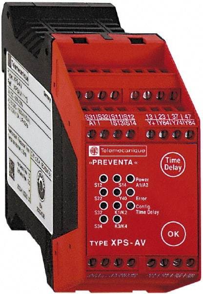 Schneider Electric - 24 VDC, Electromechanical & Solid State Screw Clamp General Purpose Relay - 6 Amp at 24 VDC, 45mm Wide x 99mm High x 114mm Deep - Eagle Tool & Supply