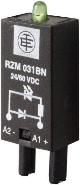 Schneider Electric - 24-60 VDC, Relay Protection Module - For Use with RGZ Sockets (RXG Series), RSZ Sockets (RSB Series) - Eagle Tool & Supply