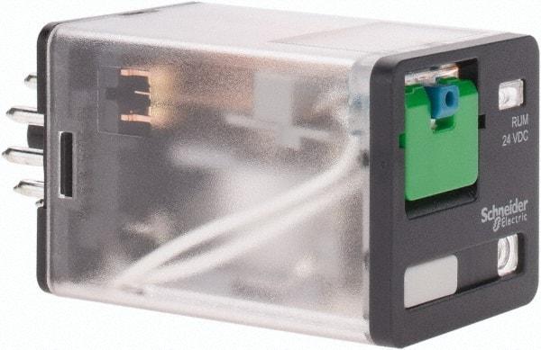 Schneider Electric - Octal Electromechanical Plug-in General Purpose Relay - 10 Amp at 240 V, 3PDT, 24 VDC, 35mm Wide x 56mm High x 35.4mm Deep - Eagle Tool & Supply