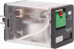 Schneider Electric - 3 at 60 Hz VA Power Rating, Octal Electromechanical Plug-in General Purpose Relay - 10 Amp at 277 VAC & 30 VDC, DPDT, 230 VAC, 35mm Wide x 56mm High x 35.4mm Deep - Eagle Tool & Supply