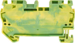 Schneider Electric - 1 Pole, 1,000 Volt, -40 to 266°F, DIN Rail Mount, Polyamide Grounding Terminal Block - 2 Contacts, 28 to 10 AWG Compatibility, 36-1/2mm High - Eagle Tool & Supply