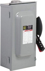 Square D - 3 Phase, 600VAC/VDC, 3 Pole, 3R, Enclosed Fused Cam & Disconnect Switch - 3PST, 3 Wires - Eagle Tool & Supply