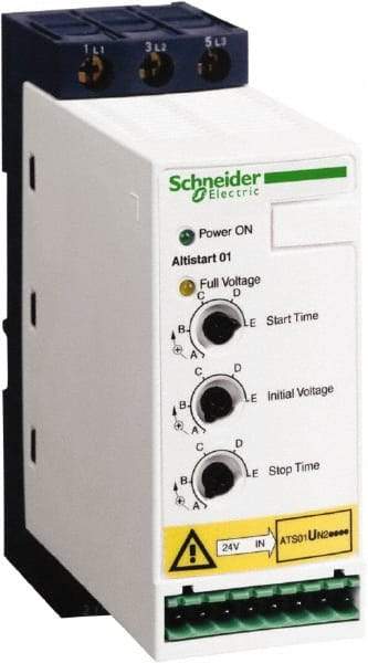 Schneider Electric - 12 Amp, 120 Coil VAC, 50/60 Hz, IEC Motor Starter - 3 Phase Hp: 7.5 - Eagle Tool & Supply